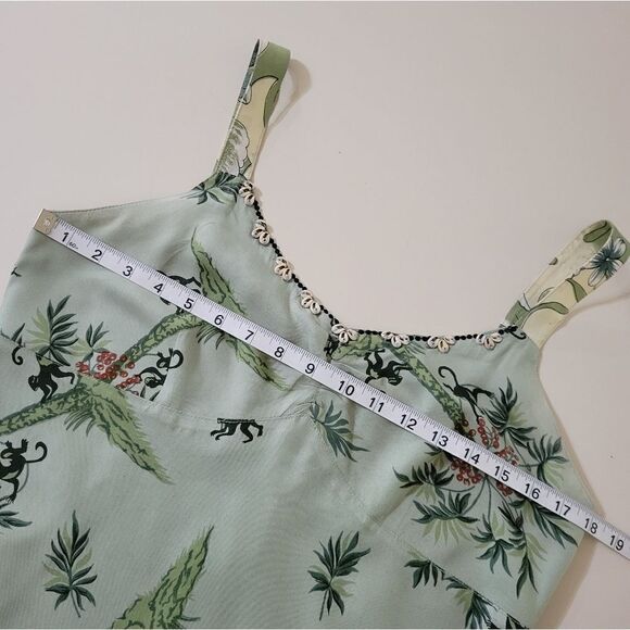 Faith by Cecilia Forrester Green Tropical Print Summer Midi Dress - Picture 3 of 12